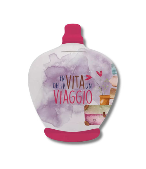 Salvadanaio In Ceramica Italian Joy – “Fai Della Vita Un Viaggio”