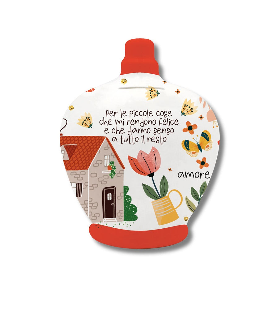 Salvadanaio In Ceramica Italian Joy – “Per Le Piccole Cose Che Mi Rendono Felice E Che Danno Senso A Tutto Il Resto"
