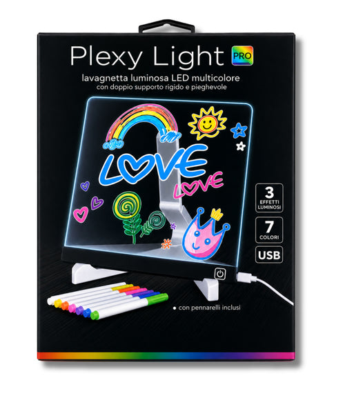 Lavagnetta Luminosa Led “Plexy Light Pro” multicolore