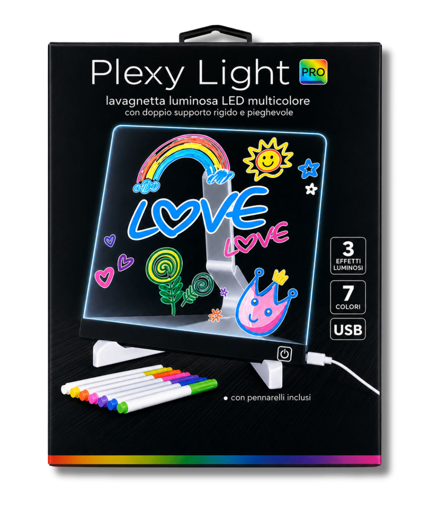 Lavagnetta Luminosa Led “Plexy Light Pro” multicolore