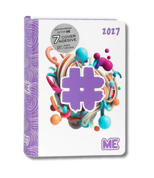 Diario Agenda Medium 16 Mesi 2026/2027 Hashtag Lilac Color Me My Evolution