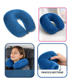 Cuscino da viaggio Explora - memory foam - azzurro - foto 2