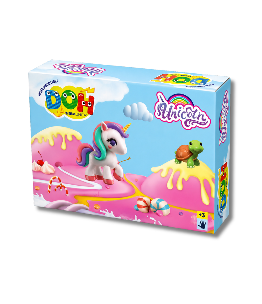SET PASTA MODELLABILE DOH PICCOLI UNICORNI TINTA UNITA